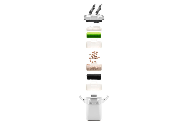 Ultum Nature Systems DELTA 120 Aquarium Canister Filter V2, a compact filtration system for freshwater aquariums, with hoses and fittings visible.