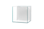 Ultem Nature Systems UNS 30A 5.5-gallon ultra-clear rimless all-in-one aquarium in white, showcasing sleek modern design and transparent glass.