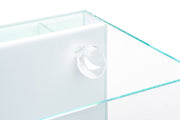 Empty 5.5-gallon Ultum Nature Systems UNS 30A all-in-one rimless aquarium in white, with clear glass and sleek rimless design.