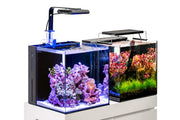 Ultum Nature Systems UNS 40A 16.9-gallon dual AIO rimless aquarium with sleek, modern design and clear glass display.