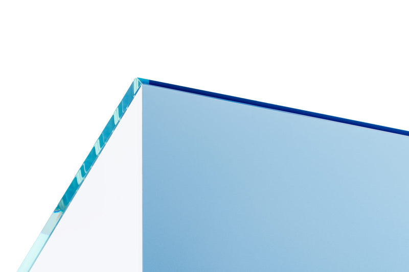 Blue Rimless Aquarium from Ultum Nature Systems, UNS 5N 4.6-gallon limited edition tank with sleek, modern design.