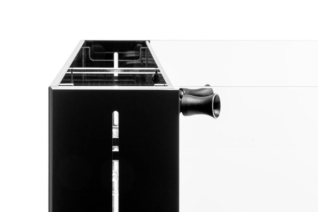 Ultum Nature Systems UNS 75A 40.1-gallon dual AIO rimless aquarium showing clear glass panels and sleek design for freshwater or saltwater setups.