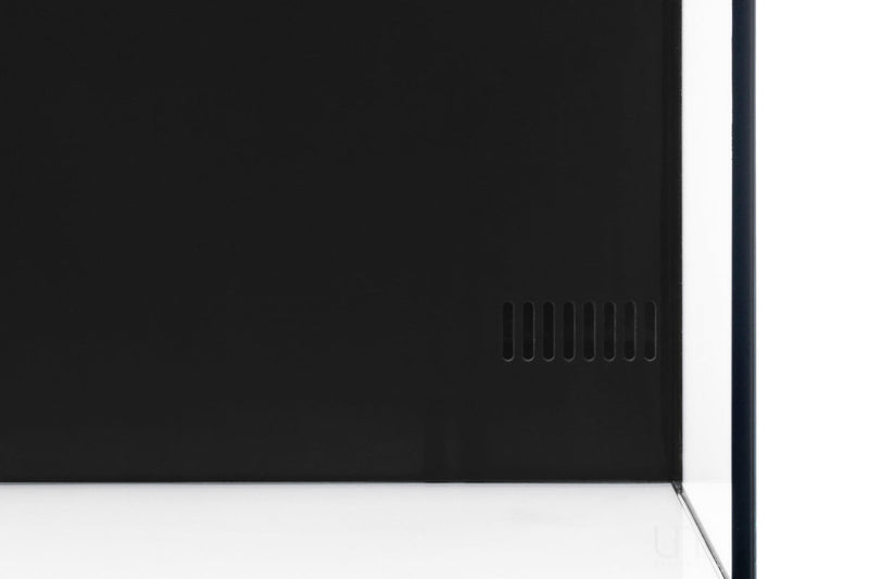 Dual AIO rimless aquarium by Ultum Nature Systems, UNS 90A, 74.5 gallons, clear glass tank with sleek rimless design.