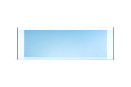 Ultum Nature Systems UNS 90L 21.3-gallon limited edition rimless aquarium showing clear glass and sleek rimless design.