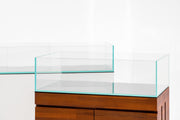 Ultra clear 33.3-gallon rimless aquarium from Ultum Nature Systems UNS 90SS series, showcasing sleek, modern rimless tank design.