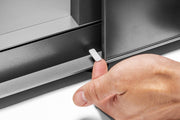 Grey UNS Aluminum Aquarium Stand by Ultum Nature Systems, sturdy and modern support for fish tanks.