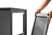 Gray UNS aluminum aquarium stand by Ultum Nature Systems, sturdy and modern with a sleek design for supporting fish tanks.