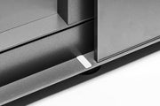 Grey UNS Aluminum Aquarium Stand by Ultum Nature Systems with a sturdy, sleek design for supporting fish tanks.