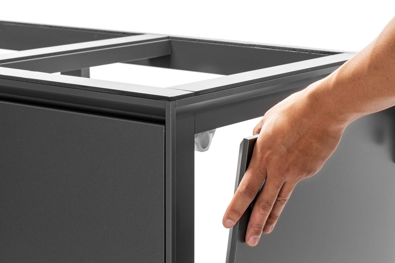 Gray UNS Aluminum Aquarium Stand by Ultum Nature Systems, sturdy and sleek support for your aquatic tank.