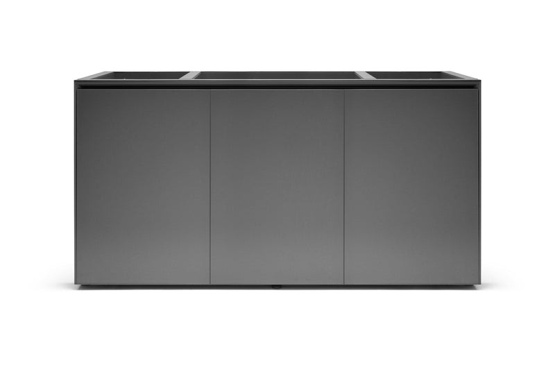 Grey UNS Aluminum Aquarium Stand by Ultum Nature Systems, sturdy and sleek support for fish tanks in a modern home or office setup.