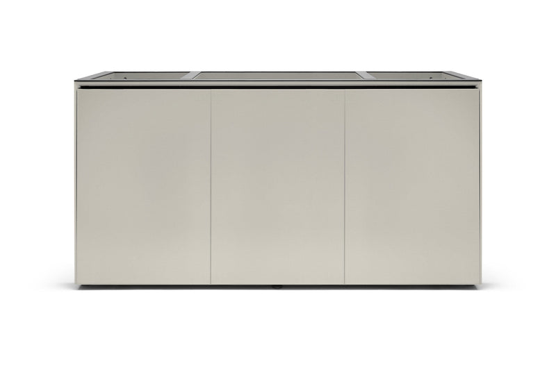 White UNS Aluminum Aquarium Stand by Ultum Nature Systems, sturdy and sleek support for fish tanks.