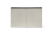 White UNS Aluminum Aquarium Stand by Ultum Nature Systems, sturdy and sleek support for fish tanks in a modern home or office setting.