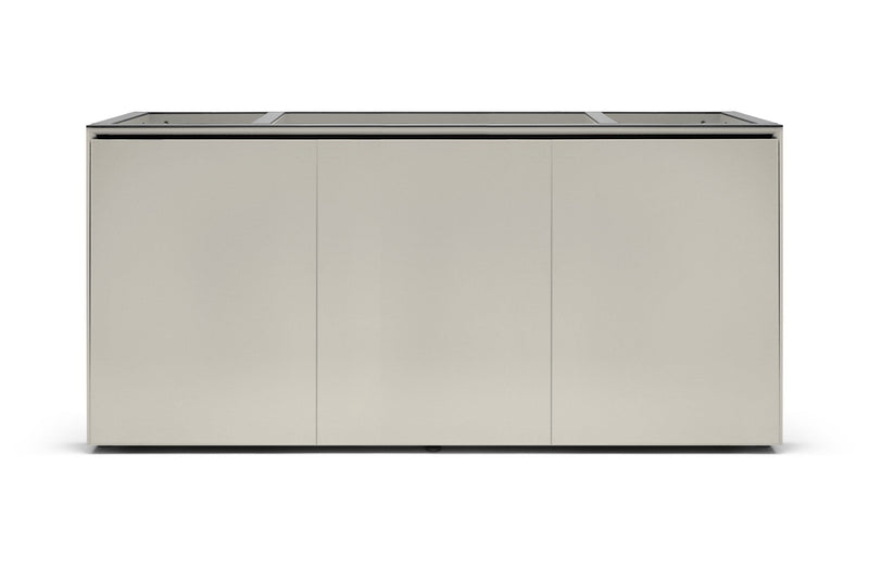 White UNS Aluminum Aquarium Stand by Ultum Nature Systems, sturdy and sleek support for freshwater or saltwater tanks.