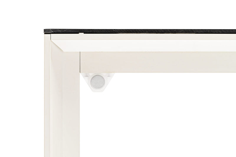 White UNS Aluminum Aquarium Stand by Ultum Nature Systems, sturdy and sleek support for fish tanks, shown with a clean, modern design.