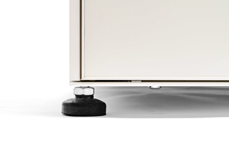 White UNS aluminum aquarium stand by Ultum Nature Systems with a sturdy, sleek design, supporting fish tanks securely.