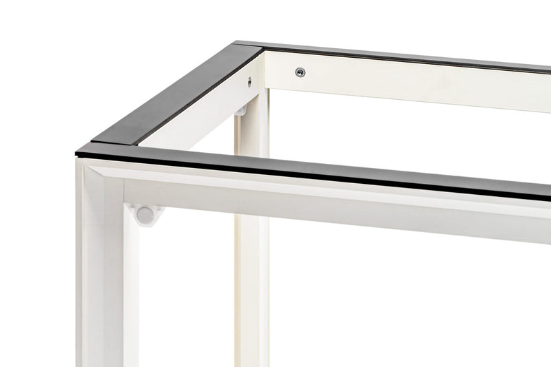 White UNS Aluminum Aquarium Stand by Ultum Nature Systems with a sturdy, sleek design for supporting fish tanks.
