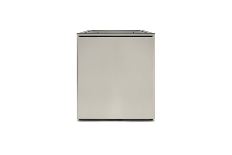 White UNS Aluminum Aquarium Stand by Ultum Nature Systems, sturdy and sleek support for aquatic tanks.
