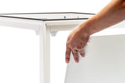 White UNS Aluminum Aquarium Stand by Ultum Nature Systems, sturdy and sleek support for fish tanks.