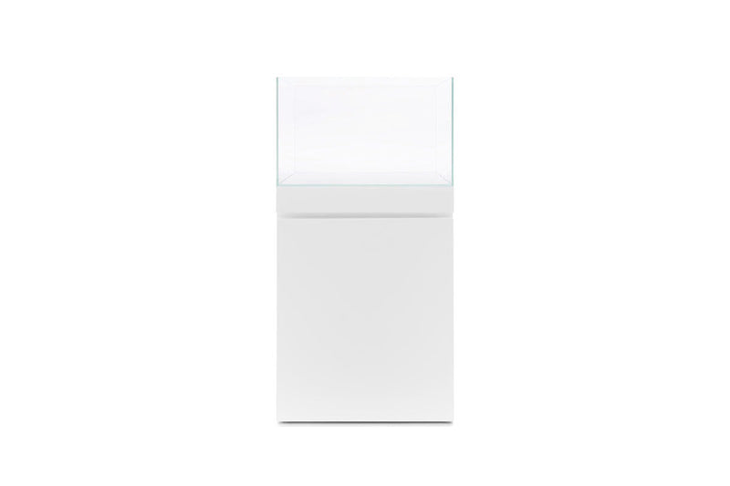 UNS Aquarium Stand and Tank Combo - Piano White Aquarium Stand - Buce Plant