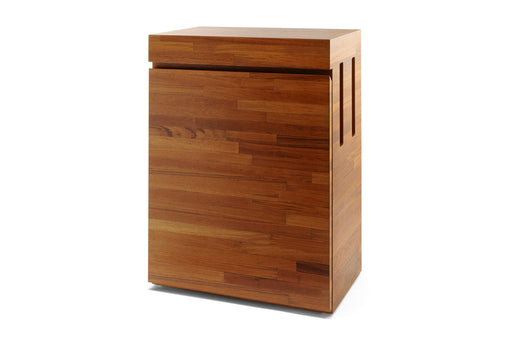 Natural wood aquarium stand by Ultum Nature Systems, showcasing a sturdy frame and polished finish for aquatic setups.