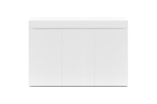 Piano white Ultum Nature Systems UNS aquarium stand with clean, modern design for supporting fish tanks.