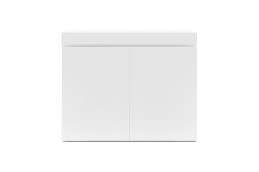 Ultum Nature Systems UNS Aquarium Stand in Piano White, sturdy and stylish support for fish tanks, with a sleek, modern design.