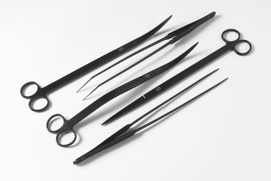 UNS Black Straight Tip Pinsettes