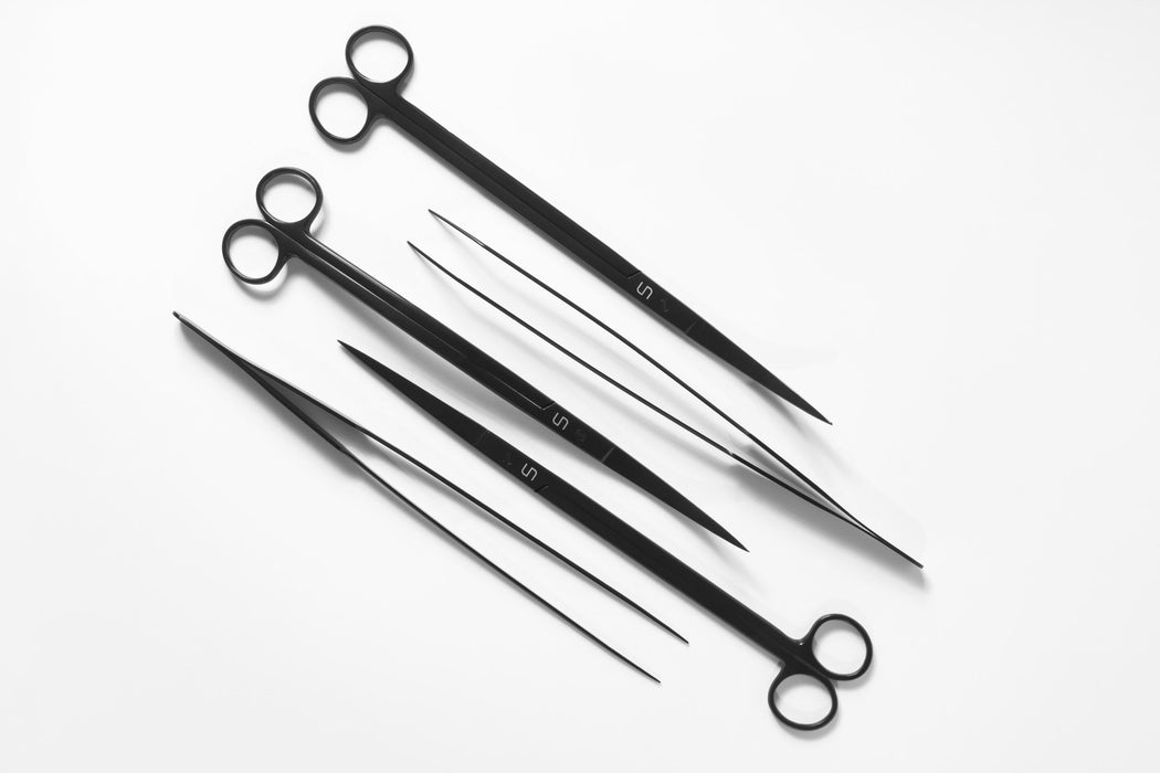 UNS Black Straight Tip Pinsettes