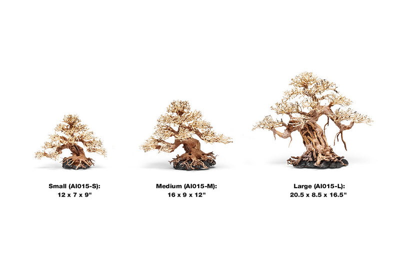UNSHARDSCAPE UNS Bonsai 015 driftwood piece showing natural, twisted wood with intricate grain and organic shape for bonsai decoration.
