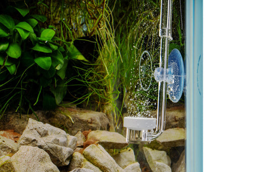 UNSCO2 CO2 diffuser for aquarium, black plastic device with inlet and outlet ports for efficient gas distribution