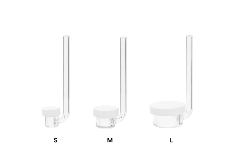 UNSCO2 CO2 diffuser for aquarium, showing the sleek black device with tubing and fittings for gas distribution.