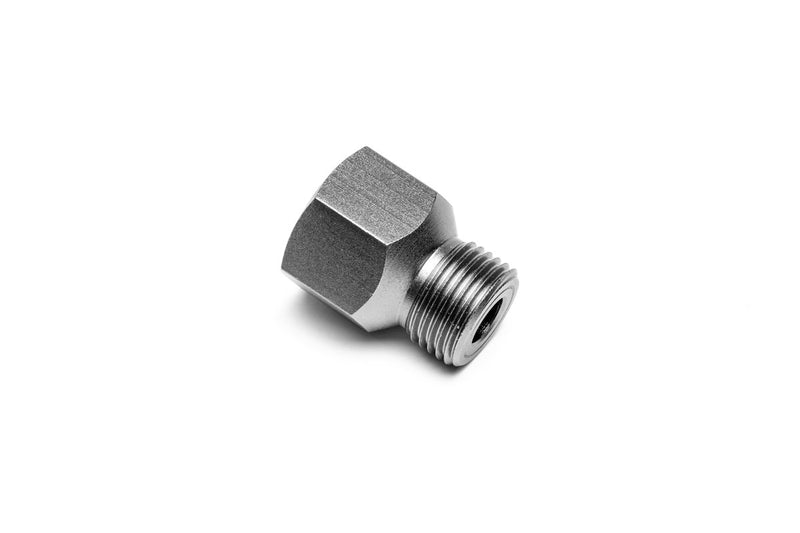 UNS CO2 Paintball Adapter in space grey showing connection fittings for paintball CO2 tanks and accessories