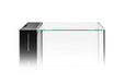 Pair of rimless glass lids for UNS Dual AIO tanks by Ultum Nature Systems, designed to cover and protect aquarium openings.