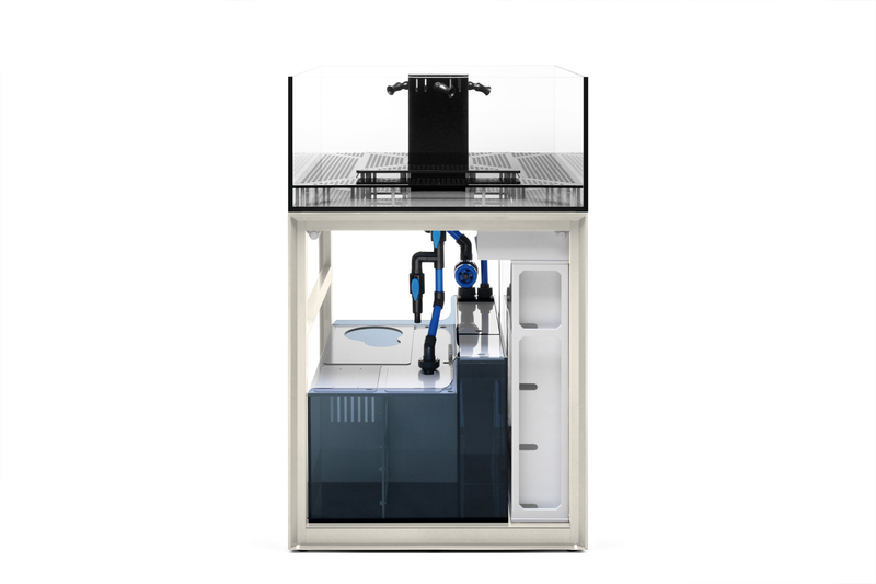 Rimless UNS Frag System R80 aquarium by Ultum Nature Systems, clear glass tank with sleek, rimless design for coral frag displays.