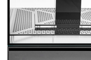 Rimless tank from the UNS Frag System R80 series by Ultum Nature Systems, featuring clear glass and a sleek design.