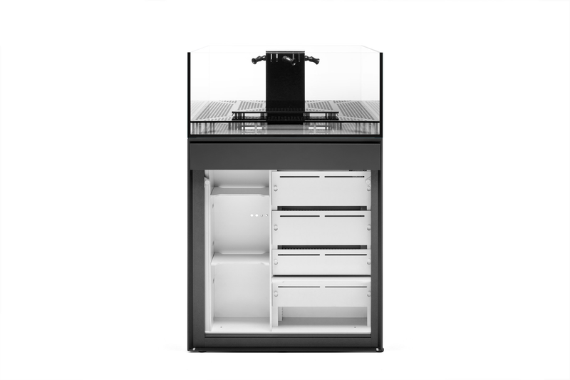 Rimless UNS Frag System R80 aquarium by Ultum Nature Systems with clear glass and sleek design for reef or marine tanks