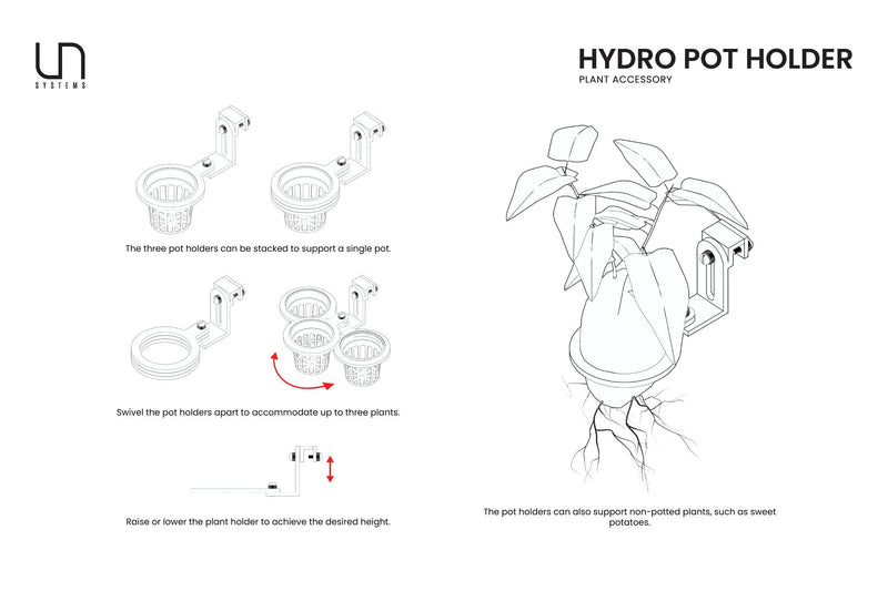 UNS Hydro Pot Holder Accessories - Buce Plant