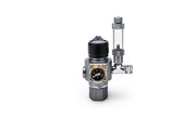 UNS Mini Dual Stage CO2 Regulator showing metal body, gauges, and control knobs for precise CO2 pressure regulation.
