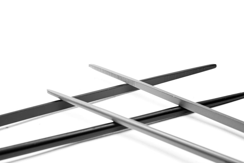 UNS Pro Aquascaping Tools - Black Straight Pinsettes Accessories - Buce Plant