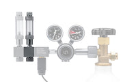 UNS Pro CO2 Manifold Block for CO2 systems, featuring multiple ports and durable metal construction by UNSCO2.
