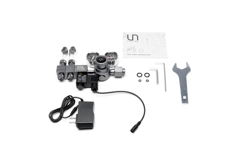UNS Pro Dual Stage CO2 Regulator for precise gas control, featuring gauges and adjustment knobs, designed for CO2 applications.