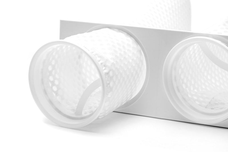 UNSFILTER Reef System Filter Sock Replacements in use, showing easy-to-install filter socks for reef aquarium filtration.