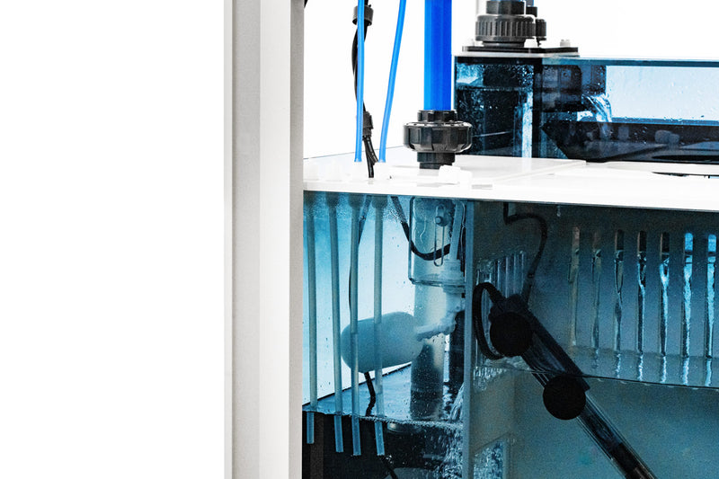 Ultum Nature Systems UNS Reef System float valve replacement for aquarium water regulation, showing the valve and connection components.