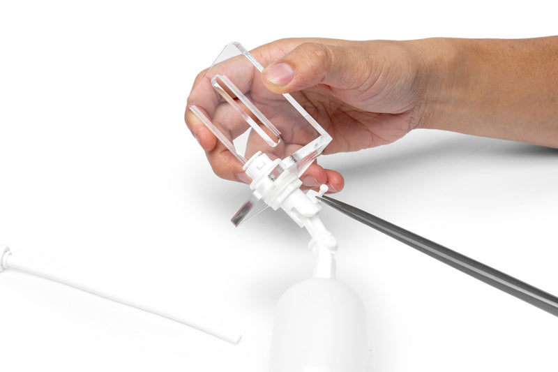 Ultum Nature Systems UNS Reef System float valve replacement for aquarium water control, showing the valve and tubing.