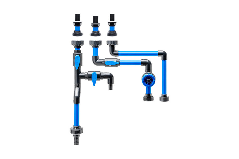 Ultum Nature Systems UNS Reef System full sump plumbing set with hoses, fittings, and accessories for aquarium filtration.