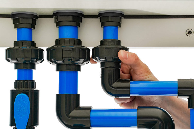 Ultum Nature Systems UNS Reef System full sump plumbing set with hoses, fittings, and accessories for aquarium filtration.