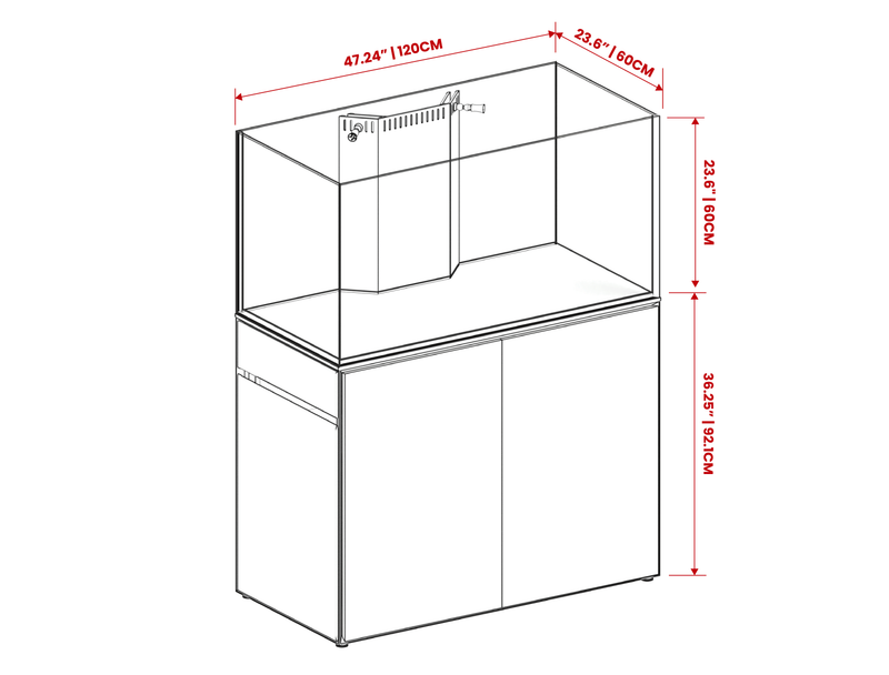 UNS Reef System - R120 Rimless Tanks - Buce Plant