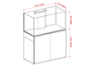 Clear rimless reef tank by Ultum Nature Systems, UNS Reef System R120 for marine aquariums with sleek, modern design