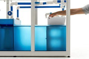 Rimless UNS Reef System R120 Peninsula Limited Edition marine aquarium tank by Ultum Nature Systems, showcasing sleek design.