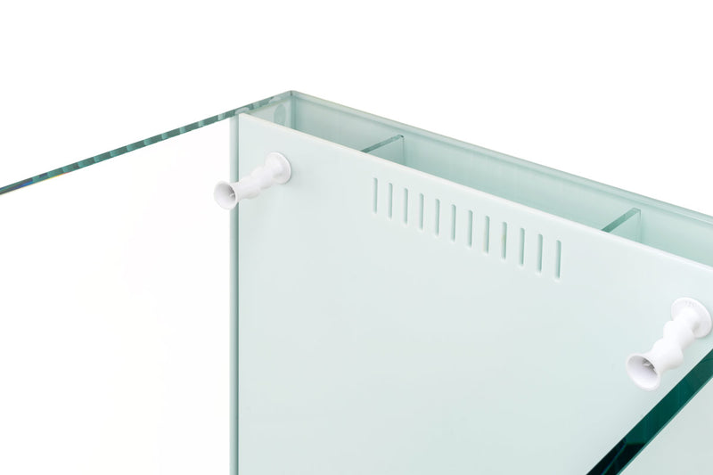 UNS Reef System R120 Peninsula Rimless Tank by Ultum Nature Systems, limited edition aquarium with sleek, modern design.